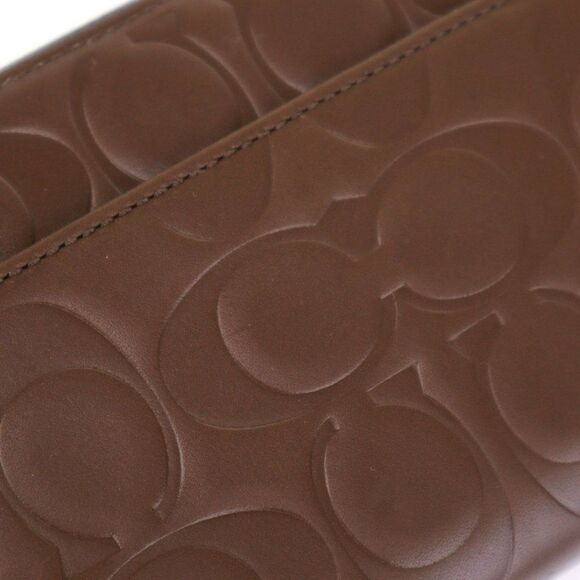 NWT Coach Signature embossed Accordion Wallet in Mahogany Brown - Picture 7 of 7
